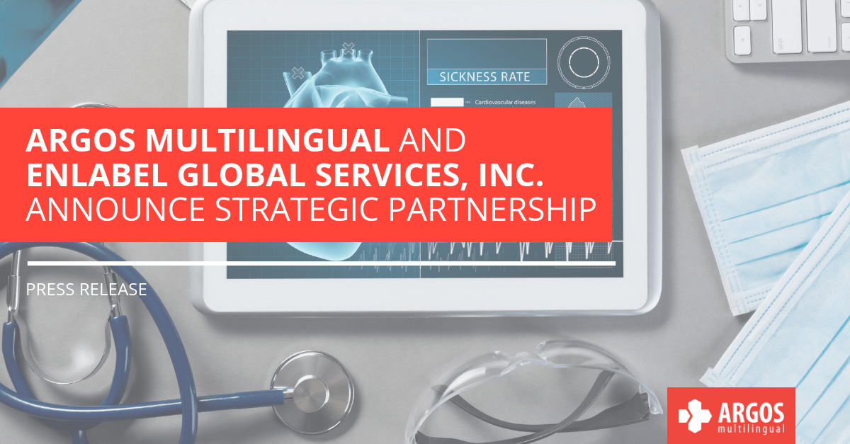 Argos Multilingual and enLabel Global Services, Inc. Announce Strategic Partnership