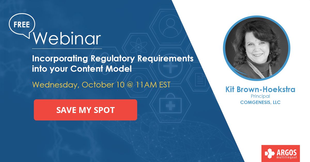 Life Sciences Webinar Series – Regulatory Requirements & Content Model