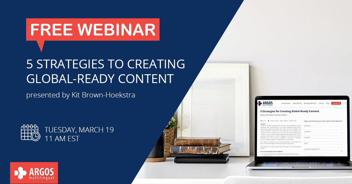 Webinar: 5 Strategies for Creating Global-Ready Content