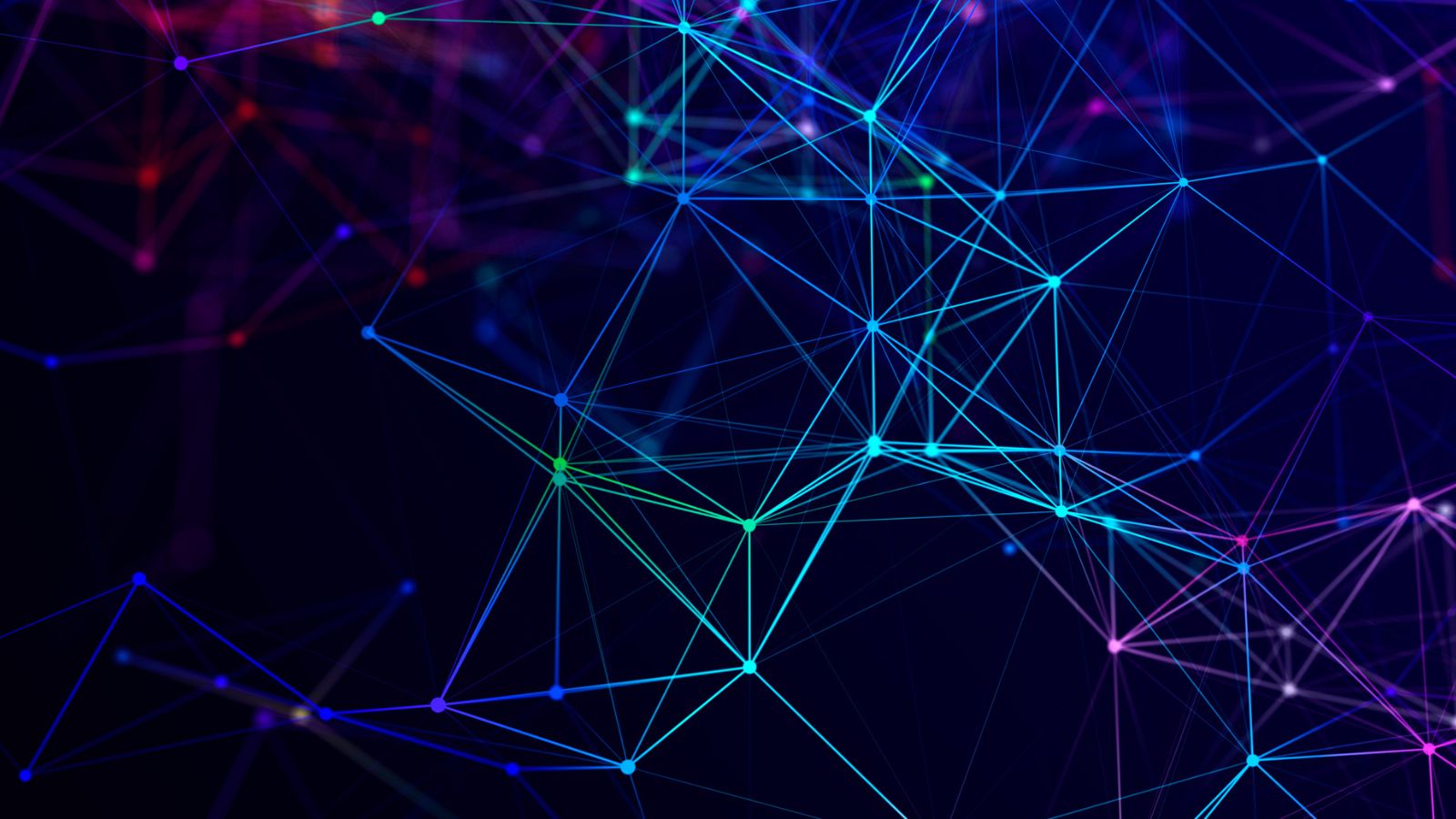 Abstract network of connected dots and lines, showing functional metadata that guides AI orchestration